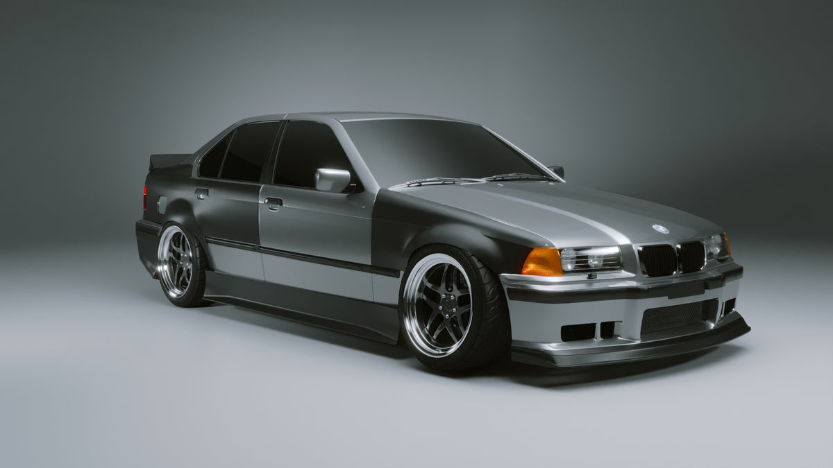 Big Duck Club BMW E36 Sedan Overfenders V2 (+55mm) - manufacturer product example