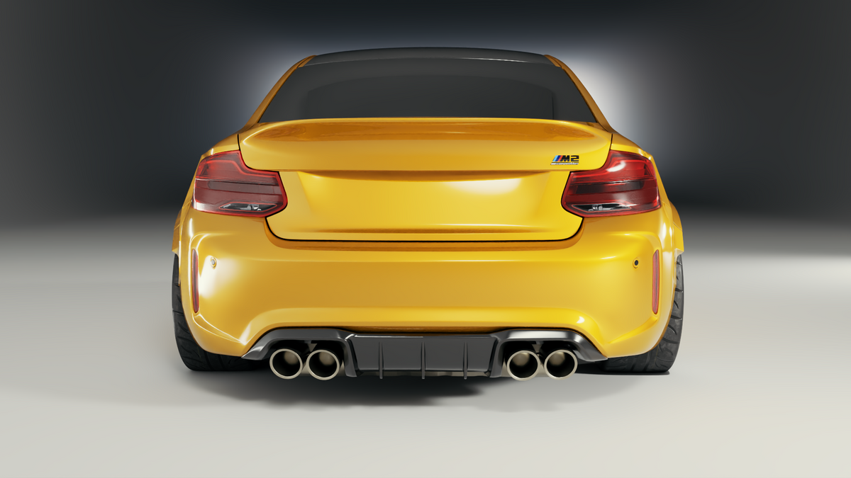 Big Duck Club F22 Fiberglass Race Trunk - manufacturer product example