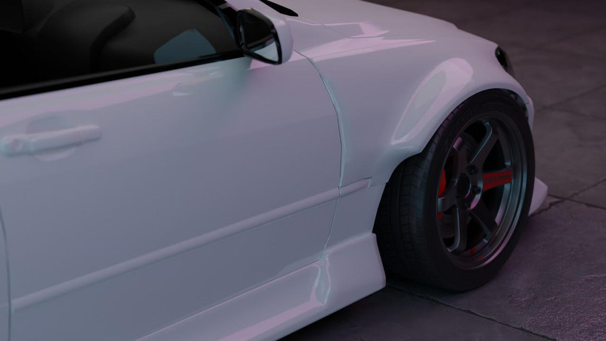 Big Duck Club Lexus IS300 / Altezza Front Fender Kit (75mm) - manufacturer product example