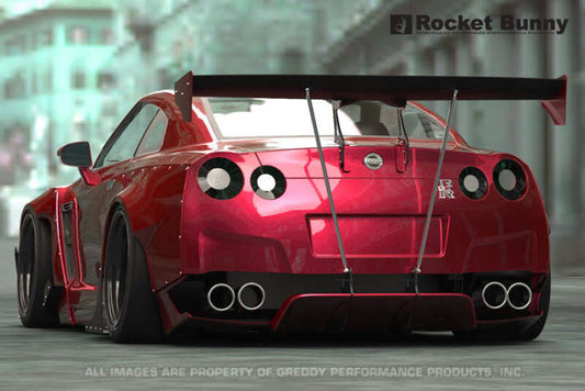 GReddy 09+ Nissan GT-R R35 Rocket Bunny GT-Wing (Rods)