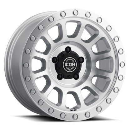 ICON Hulse 17 X 8.5 6 X 5.5 25mm Offset 5.75in BS Silver Machined