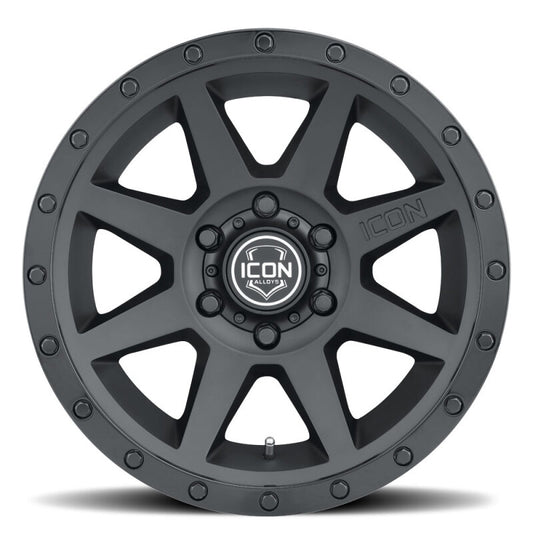 ICON Rebound 18x9 / 5x5in / -12mm / 4.5in BS Double Black Wheel