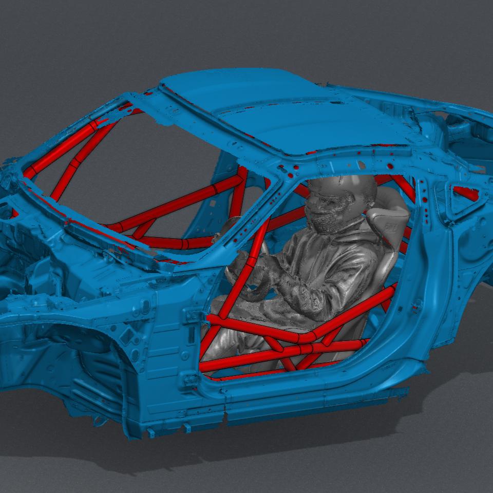 CageKits 370Z Road Race Spec Roll Cage Kit manufacturer illustration; selected configuration may differ