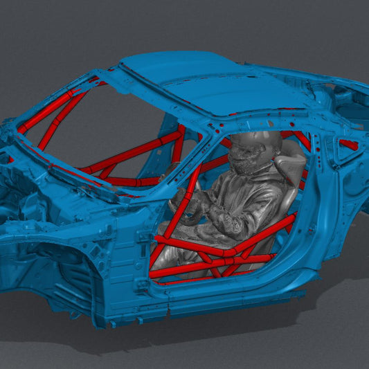 CageKits 370Z Road Race Spec Roll Cage Kit manufacturer illustration; selected configuration may differ