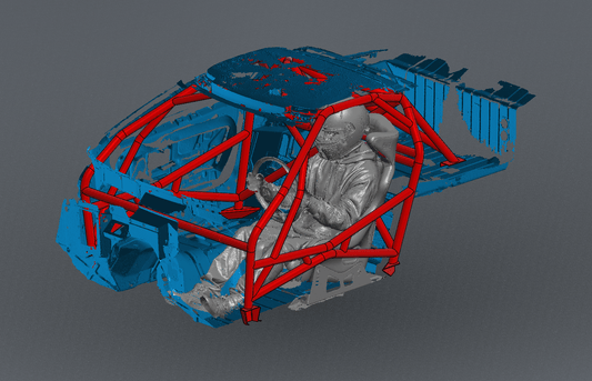 CageKits C4 Corvette Road Race Spec Roll Cage Kit manufacturer illustration; selected configuration may differ