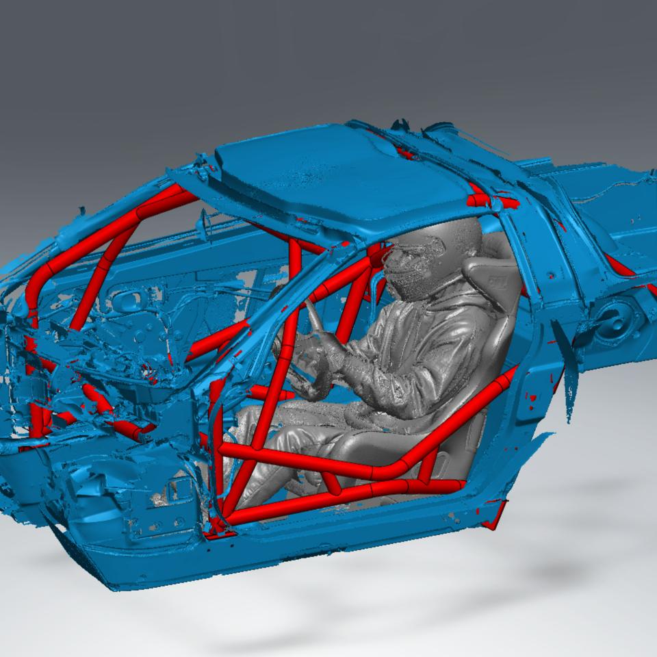 CageKits C5 Corvette Road Race Spec Roll Cage Kit manufacturer illustration; selected configuration may differ