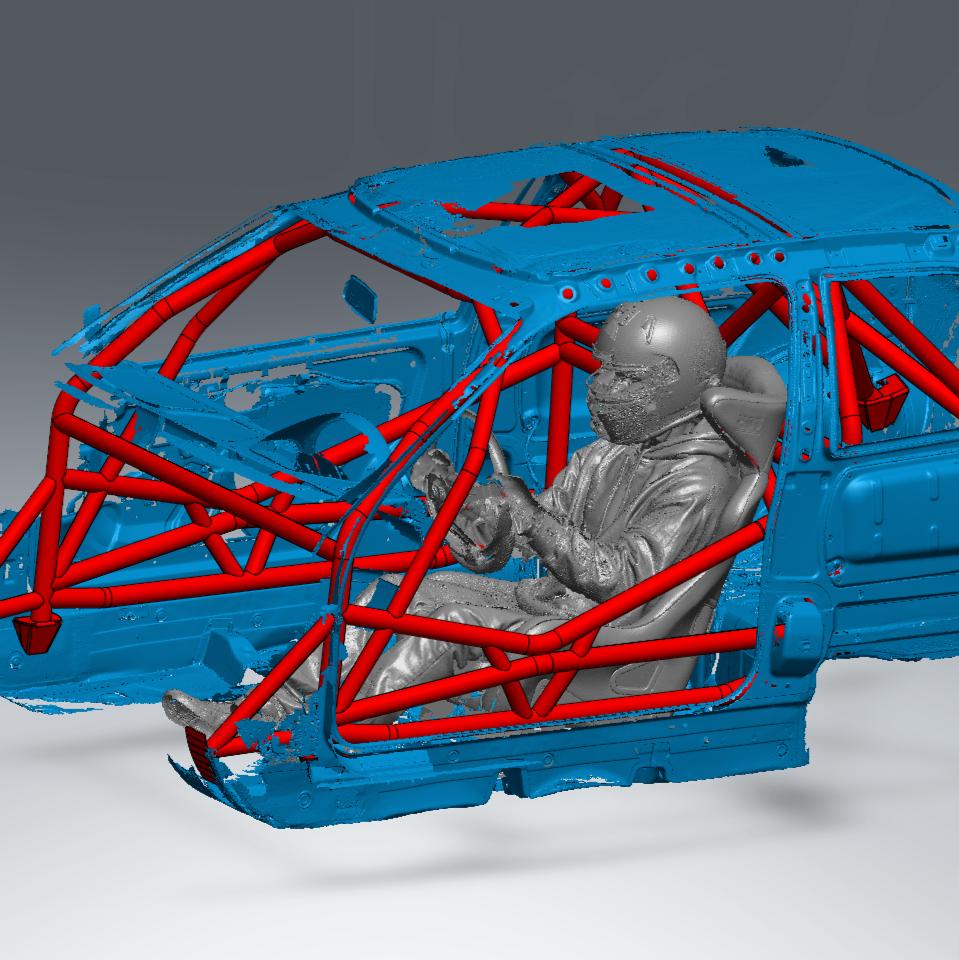 CageKits E36/5 Compact Road Race Spec Roll Cage Kit manufacturer illustration; selected configuration may differ