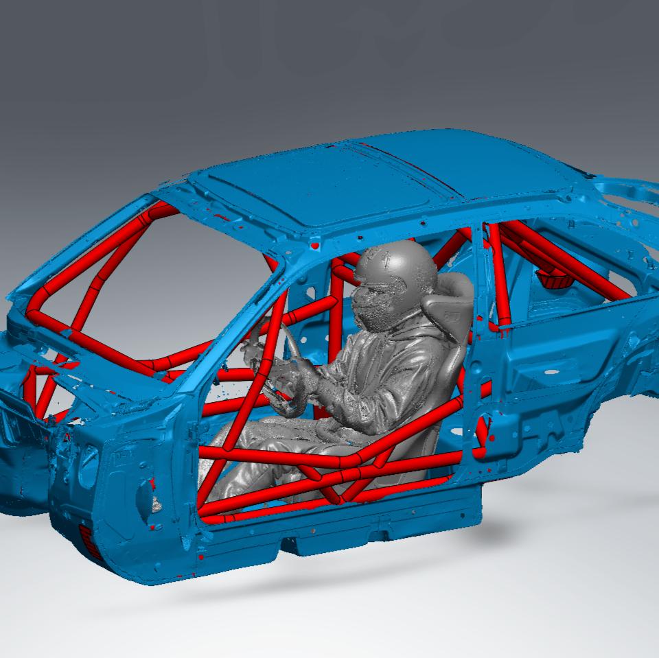 CageKits E36 Coupe Road Race Spec Roll Cage Kit manufacturer illustration; selected configuration may differ