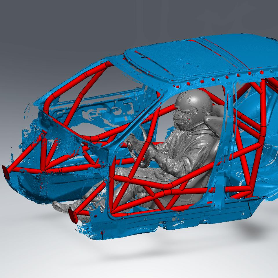 CageKits E36 Sedan Road Race Spec Roll Cage Kit manufacturer illustration; selected configuration may differ