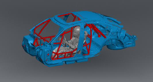 CageKits E46 Sedan FD Spec Roll Cage Kit manufacturer illustration; selected configuration may differ