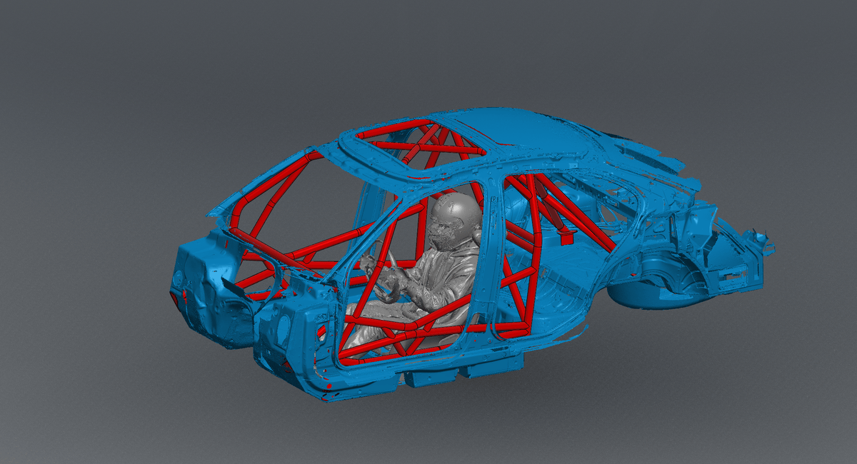 CageKits E46 Sedan Road Race Spec Roll Cage Kit manufacturer illustration; selected configuration may differ