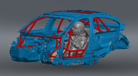 CageKits E90 Sedan FD Spec Roll Cage Kit manufacturer illustration; selected configuration may differ