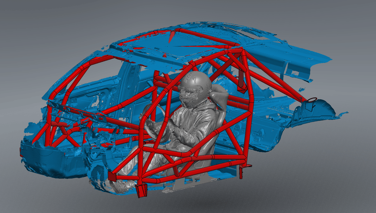 CageKits E90 Sedan Road Race Spec Roll Cage manufacturer illustration; selected configuration may differ