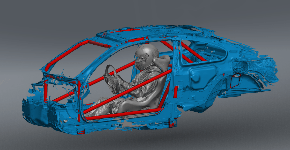 CageKits BMW E92 NHRA 8.5 chromoly roll cage CAD rendering