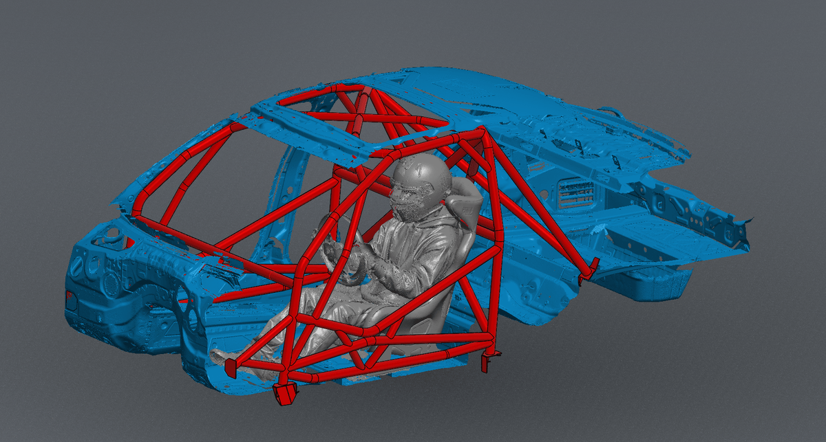 CageKits F30 Sedan Road Race Spec Roll Cage Kit manufacturer illustration; selected configuration may differ