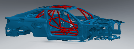 CageKits F82 Road Race Spec Roll Cage Kit manufacturer illustration; selected configuration may differ