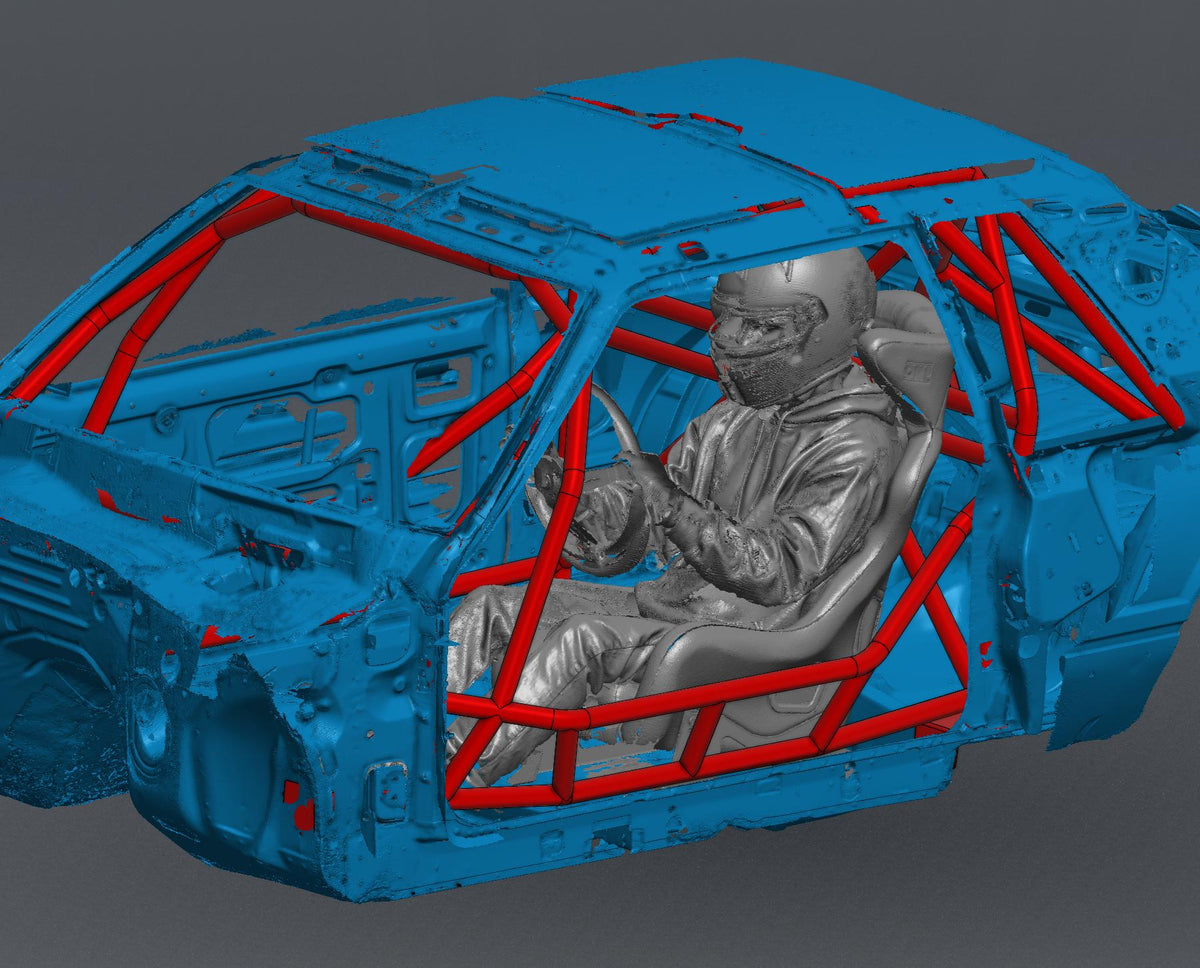 CageKits Foxbody FD Spec Roll Cage Kit manufacturer illustration; selected configuration may differ