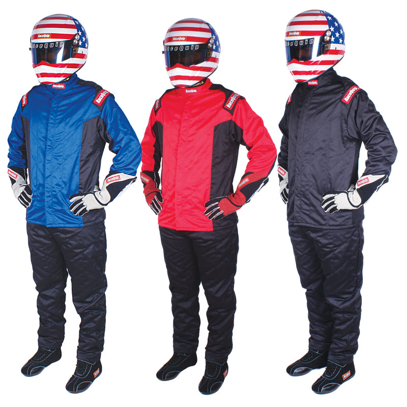 RaceQuip Black Chevron-5 Jacket SFI-5 - 3XL