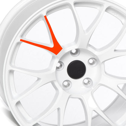 Circuit Performance 17-inch CSF2 fluorescent orange spoke decals