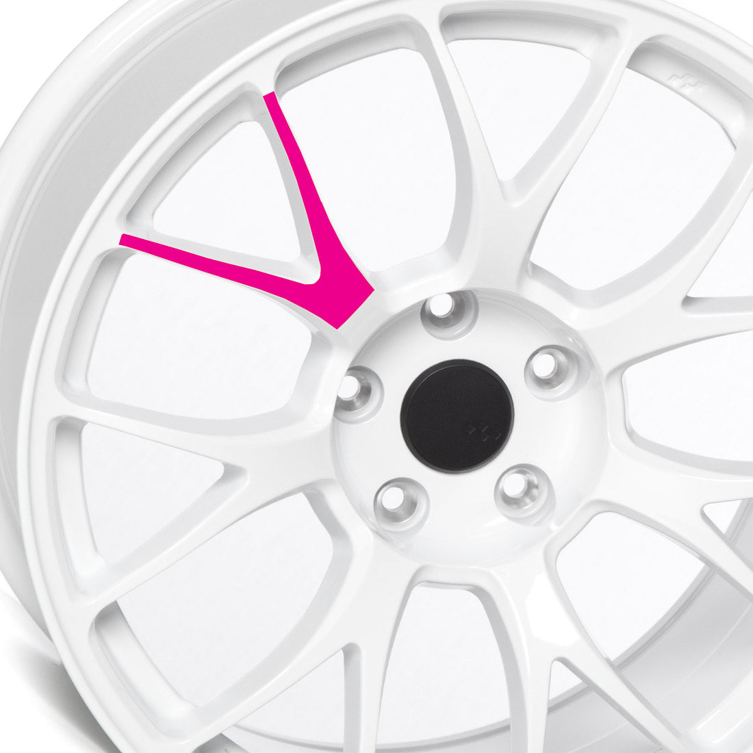 Circuit Performance 17-inch CSF2 fluorescent pink spoke decals
