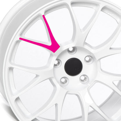 Circuit Performance 17-inch CSF2 fluorescent pink spoke decals