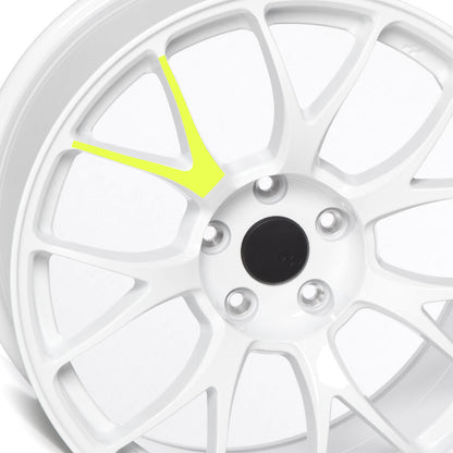 Circuit Performance 17-inch CSF2 fluorescent yellow spoke decals
