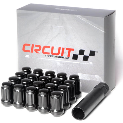 Circuit Performance M12x1.5 forged steel spline drive lug nuts black