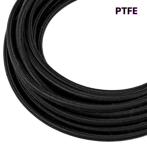 ColorFittings PTFE black nylon braided hose