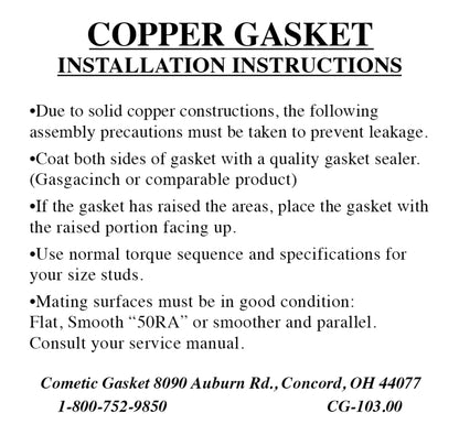 Cometic Morris XPAG .032in Copper Cylinder Head Gasket - 68mm Bore
