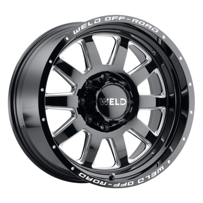 Weld Off-Road W102 20X9 Stealth 8X180 ET00 BS5 Gloss Black MIL 124.3