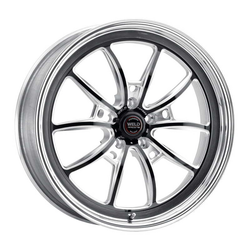 Weld S80 20x9 / 5x127 BP / 5.75in BS (+19 Offset) Black Center - Polished Shell - Non-Beadlock