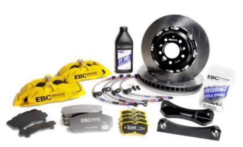 EBC Racing Tesla Model 3/Y Yellow Apollo-6 Calipers 380mm Rotors Front Big Brake Kit