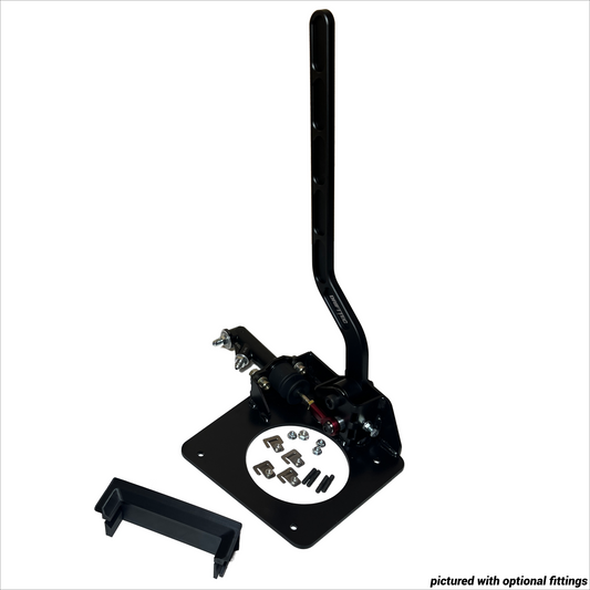DriftTec RHD Bolt-In Hydraulic Handbrake - E46; configuration varies with selected options