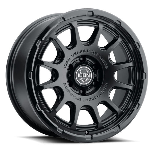 ICON Alloys Rancho 20x9 / 6x135 / 16mm / 5.625in BS DBL Black Wheel