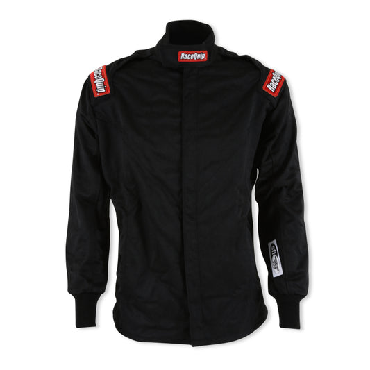 RaceQuip Black Chevron-5 Jacket SFI-5 - Large