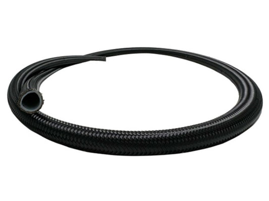 Fuelab Black Nylon Stainless Steel Braided PTFE Hose - 6AN - 3ft