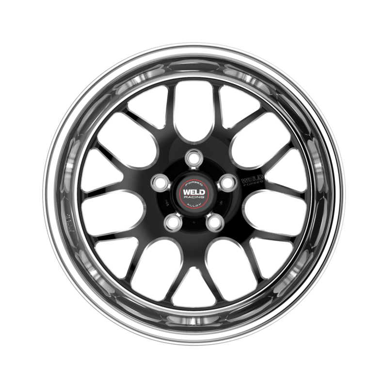 Weld S77 15x8 / 5x4.5 BP / 5.5in. BS 25mm Offset 3.18ID  Black Wheel (Medium Pad) - Non-Beadlock