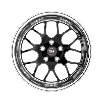 Weld S77 15x8 / 5x4.5 BP / 5.5in. BS 25mm Offset 3.18ID  Black Wheel (Medium Pad) - Non-Beadlock