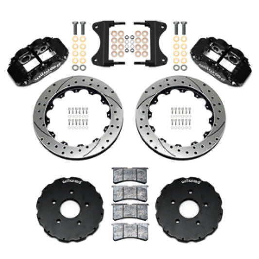 Wilwood 14-19 Chevrolet Corvette C7 Forged Narrow Superlite 6R Front BBK - 13.06 Rotor SRP - Black