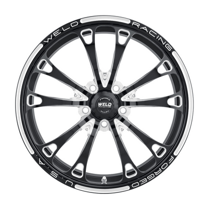 Weld V-Series 1-Piece 15x3.5 / Spindle Mount / 1.75in. BS Gloss Black Milled Wheel