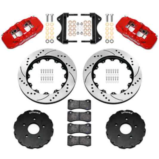Wilwood 14-19 Chevrolet Corvette C7 AERO6 Front BBK - 14.00 Rotor SRP - Red