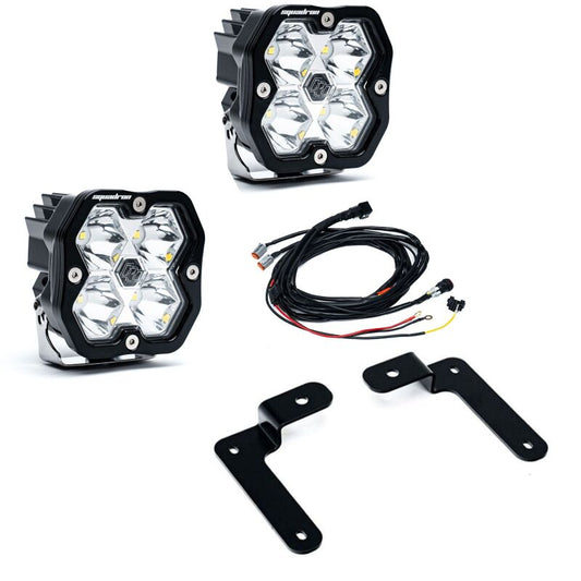 Baja Designs 18-25 Jeep JL/JT / 20-25 Gladiator Squadron 2.0 A-Pillar Sportsmen Kit (Spot) - Clear