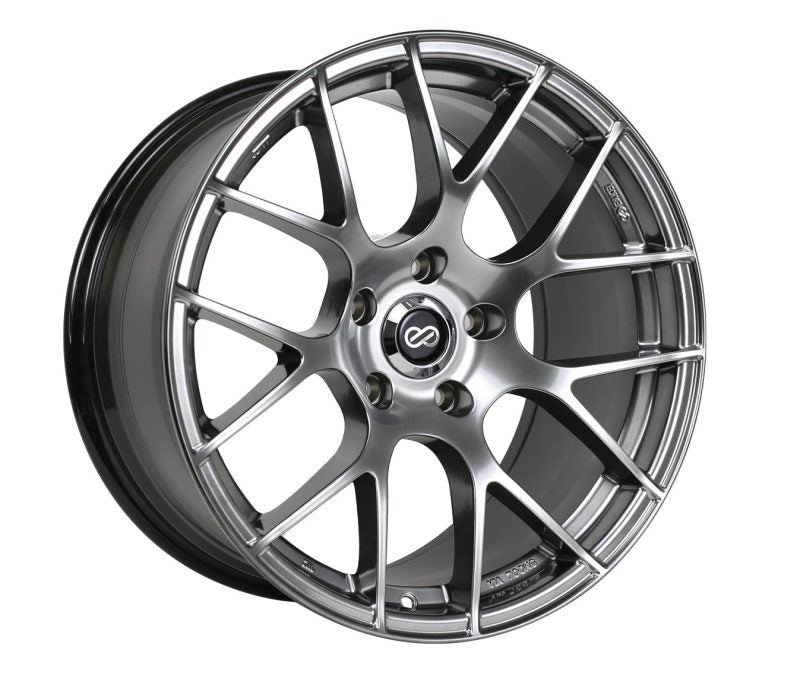 Enkei Raijin 18x8 35mm Offset 5x112 Bolt Pattern 72.6 Bore Diameter Hyper Silver Wheel