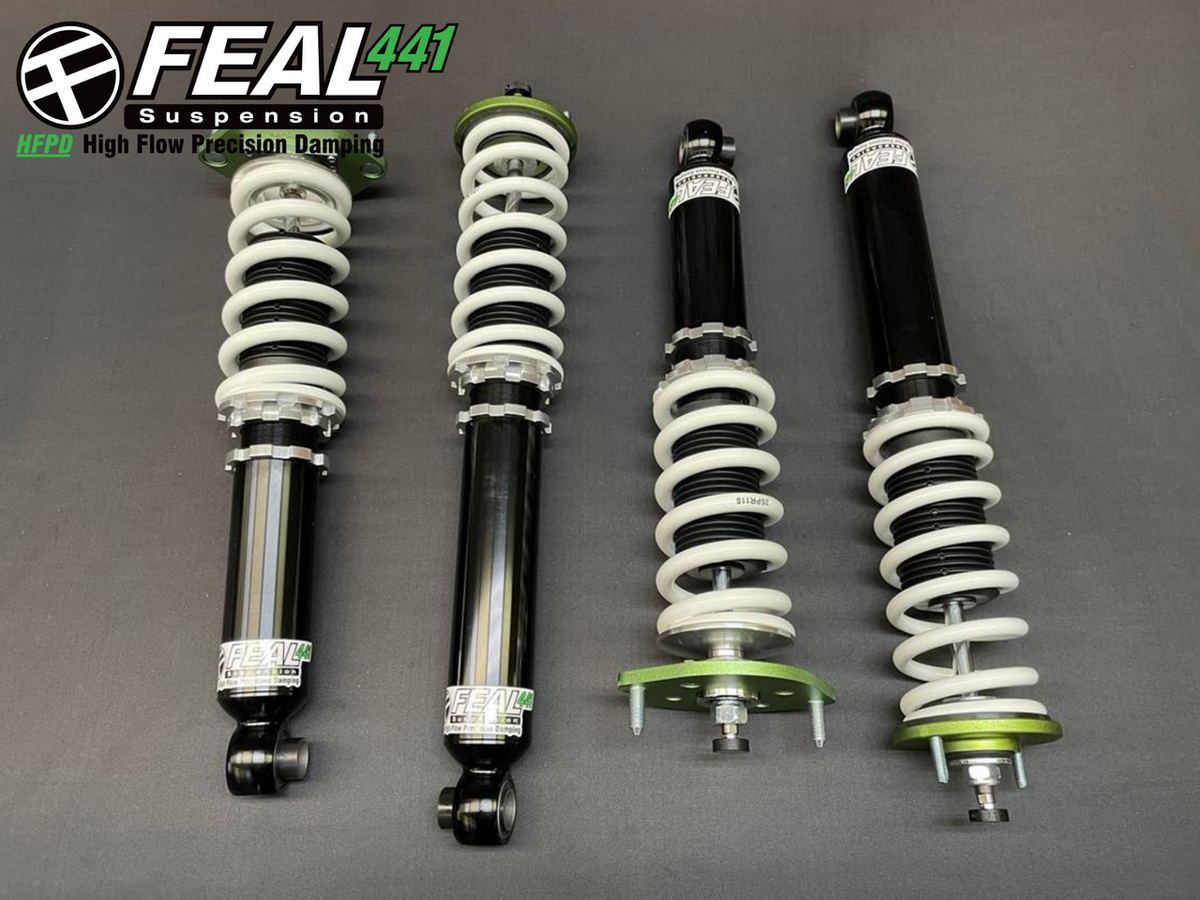 Feal 441+ Coilovers, 89-94 Nissan Skyline R32 GTST, RWD — manufacturer Swift-spring kit photo, eyelet rear lower mount