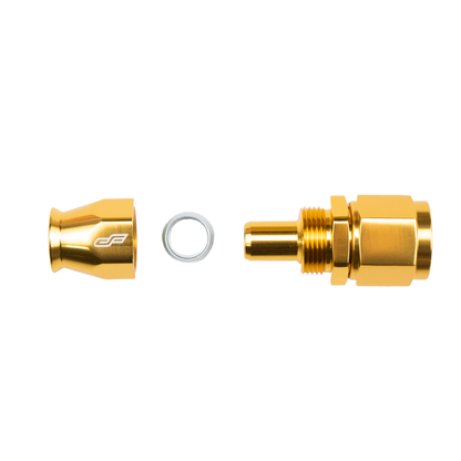 gold ptfe 0 degree swivel hose end