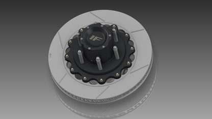 Izzy Fab 7075 Billet Race Hub with 13-Inch Brake Rotor — manufacturer product gallery