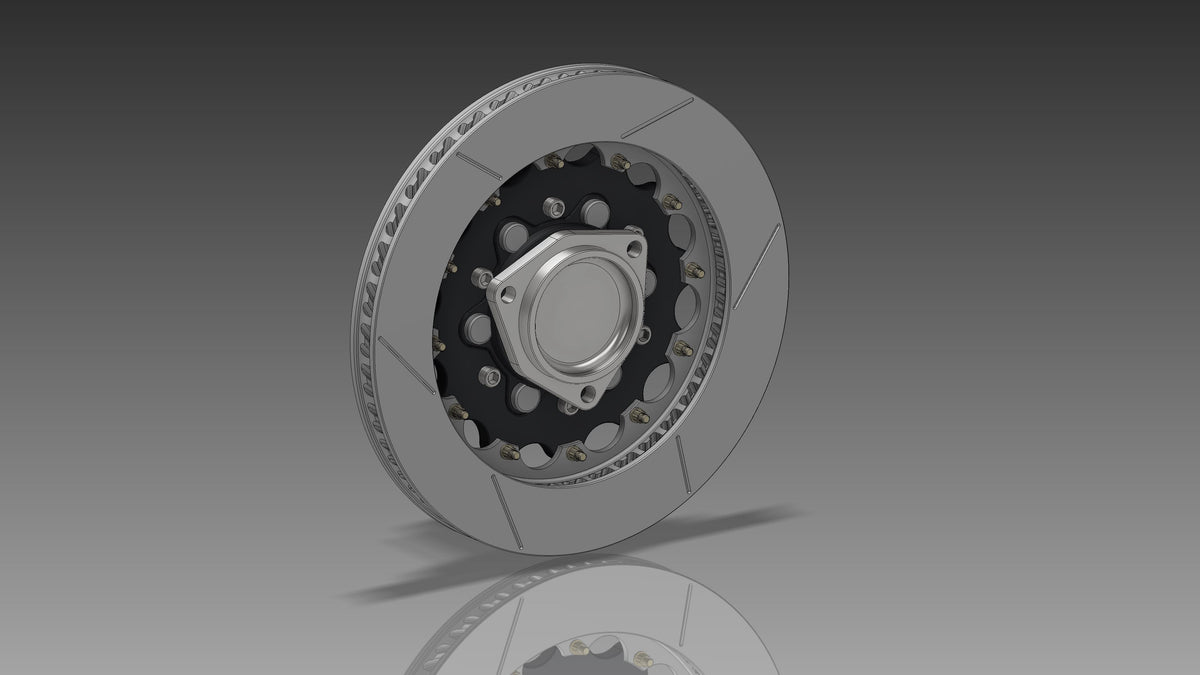 Izzy Fab 7075 Billet Race Hub with 13-Inch Brake Rotor — manufacturer product gallery