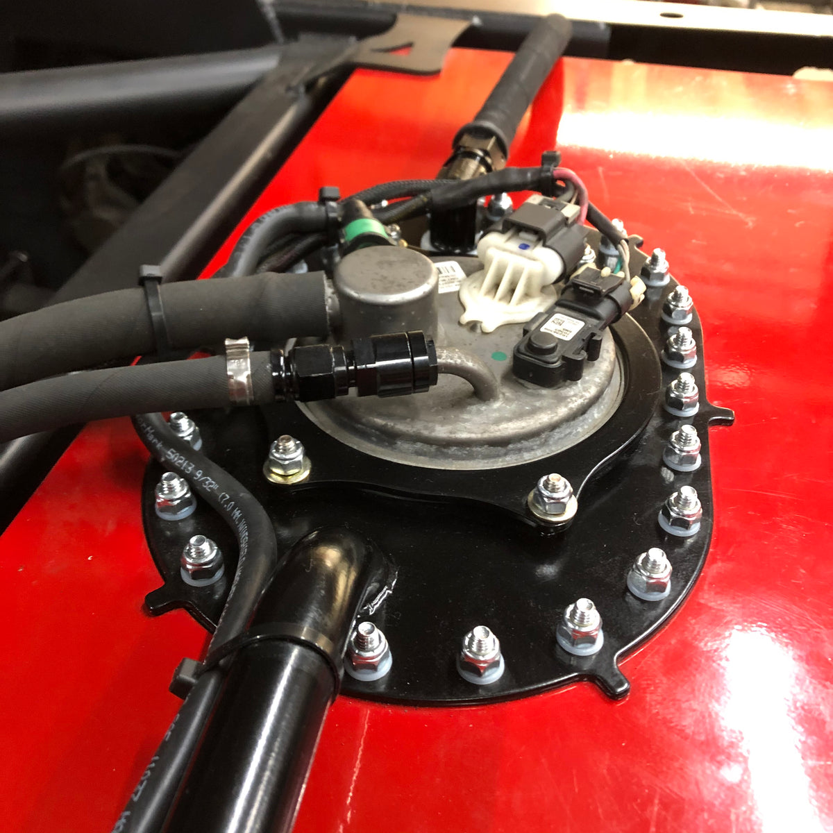 Izzy Fab JAZ Fuel Cell OEM Pump and Sender Adapter — manufacturer product gallery