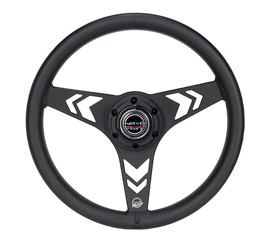 NRG RST-070-BK 330mm aluminum arrow-cutout steering wheel