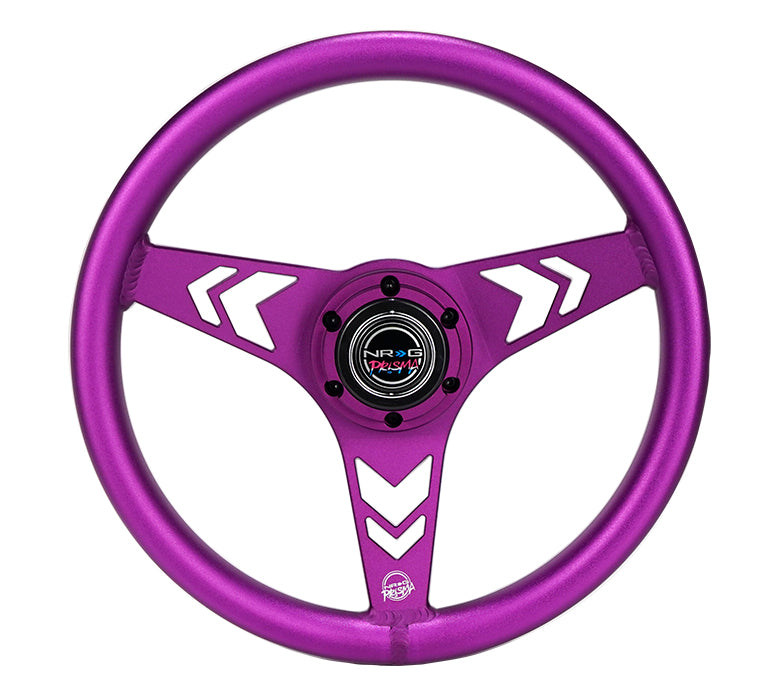 NRG RST-070-PP 330mm aluminum arrow-cutout steering wheel